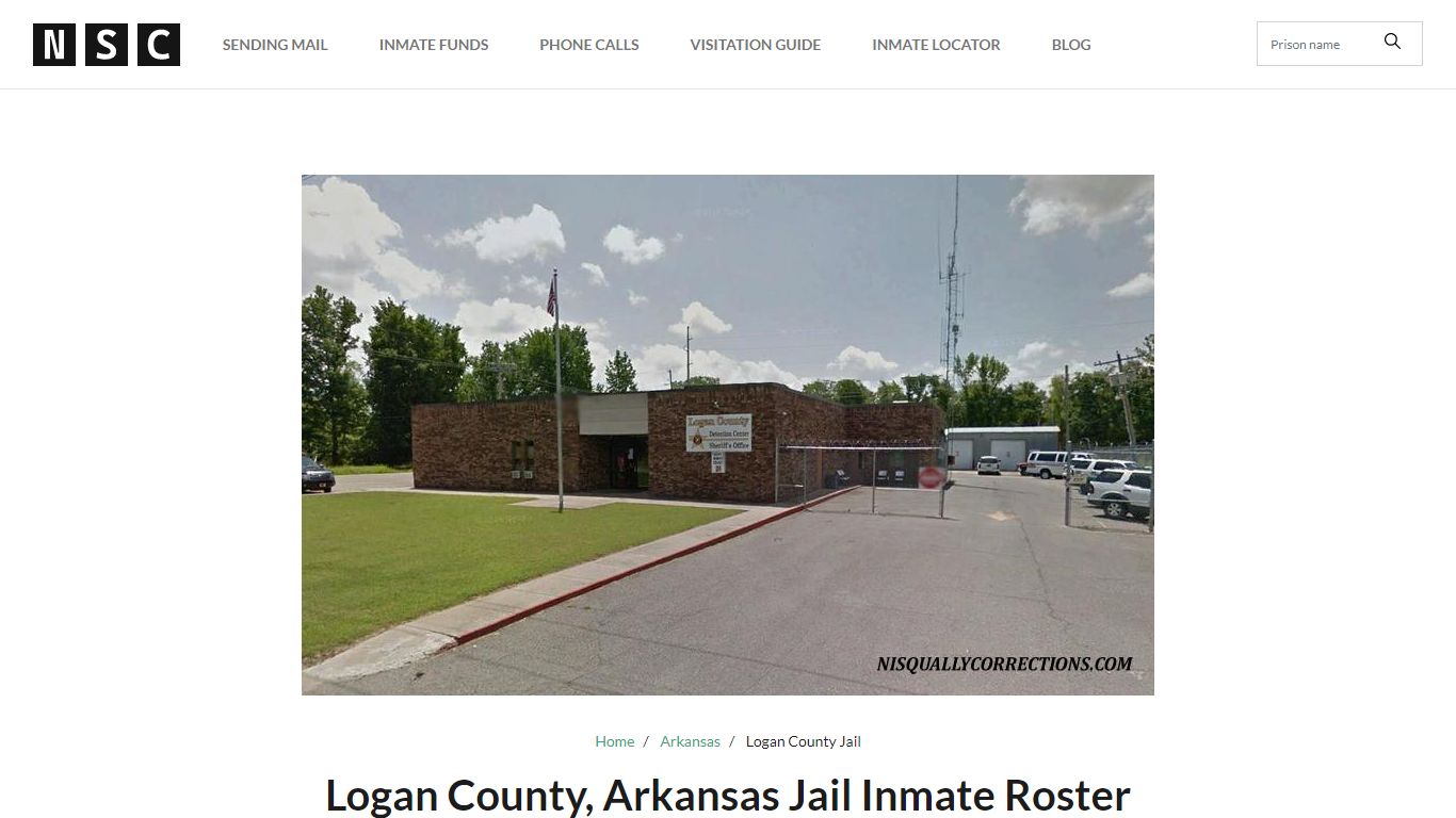 Logan County, Arkansas Jail Inmate Roster